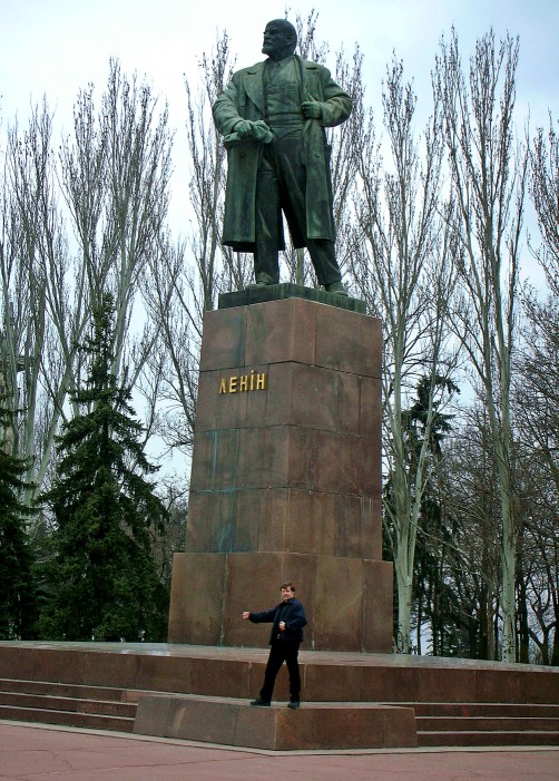 Posing with my buddy Comrade Lenin